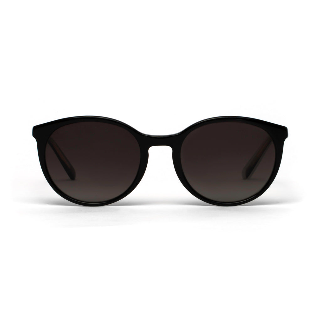 Charlie Black And Crystal Grey Gradient Lens