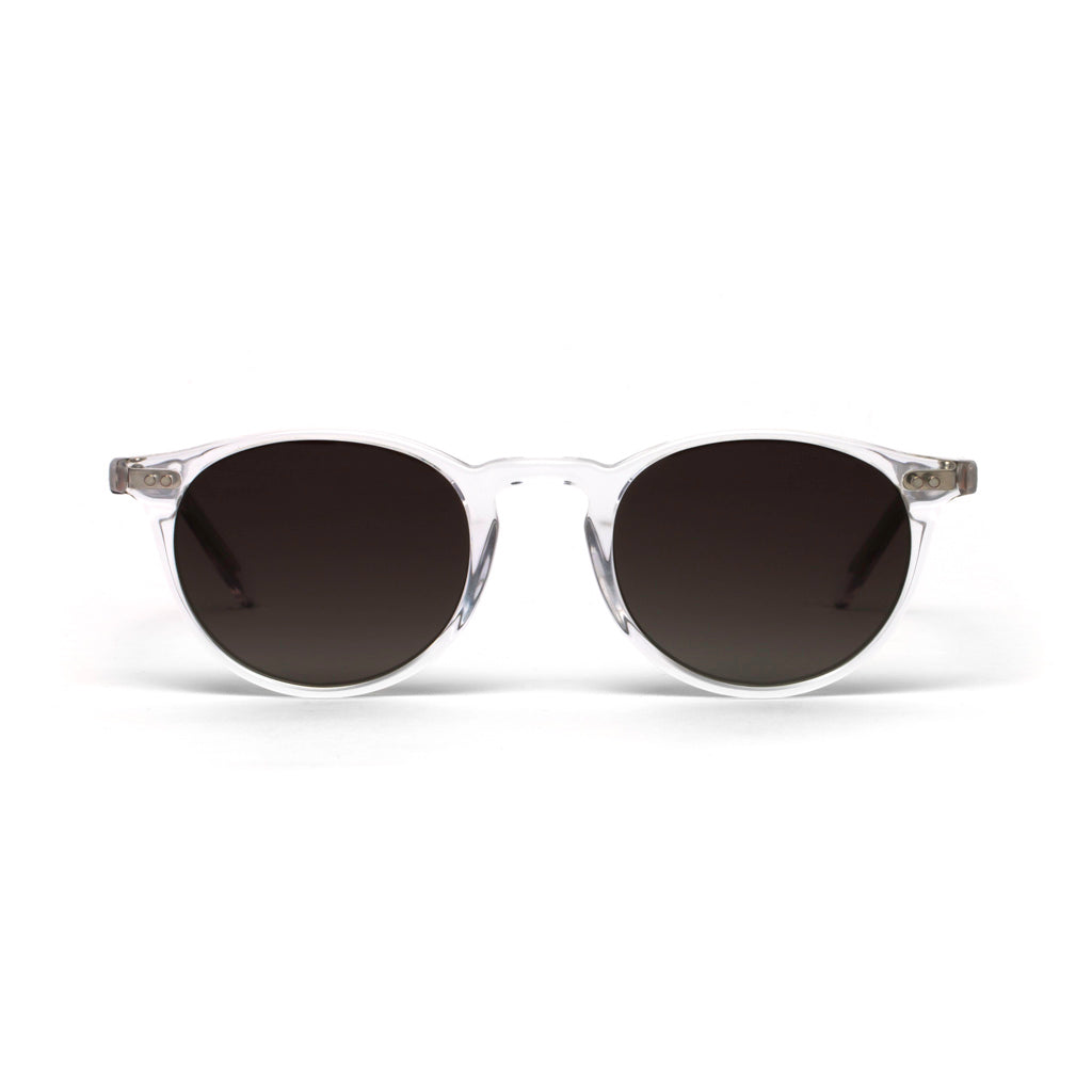 Elton Crystal Silver Core Grey Gradient Lens