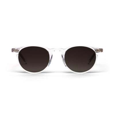 Elton Crystal Silver Core Grey Gradient Lens