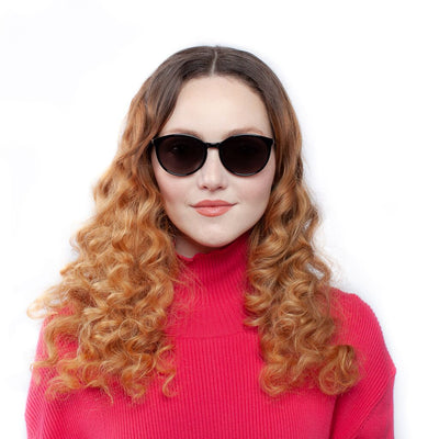 Charlie Black And Crystal Grey Gradient Lens